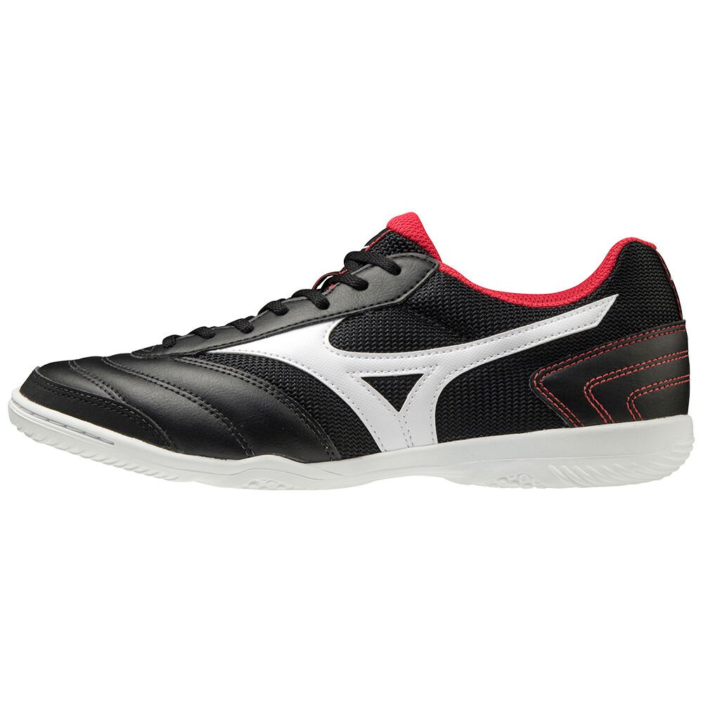 Scarpe Calcio Mizuno MRL Sala Club IN Donna - Nere/Argento/Rosse - 23174-OEXG